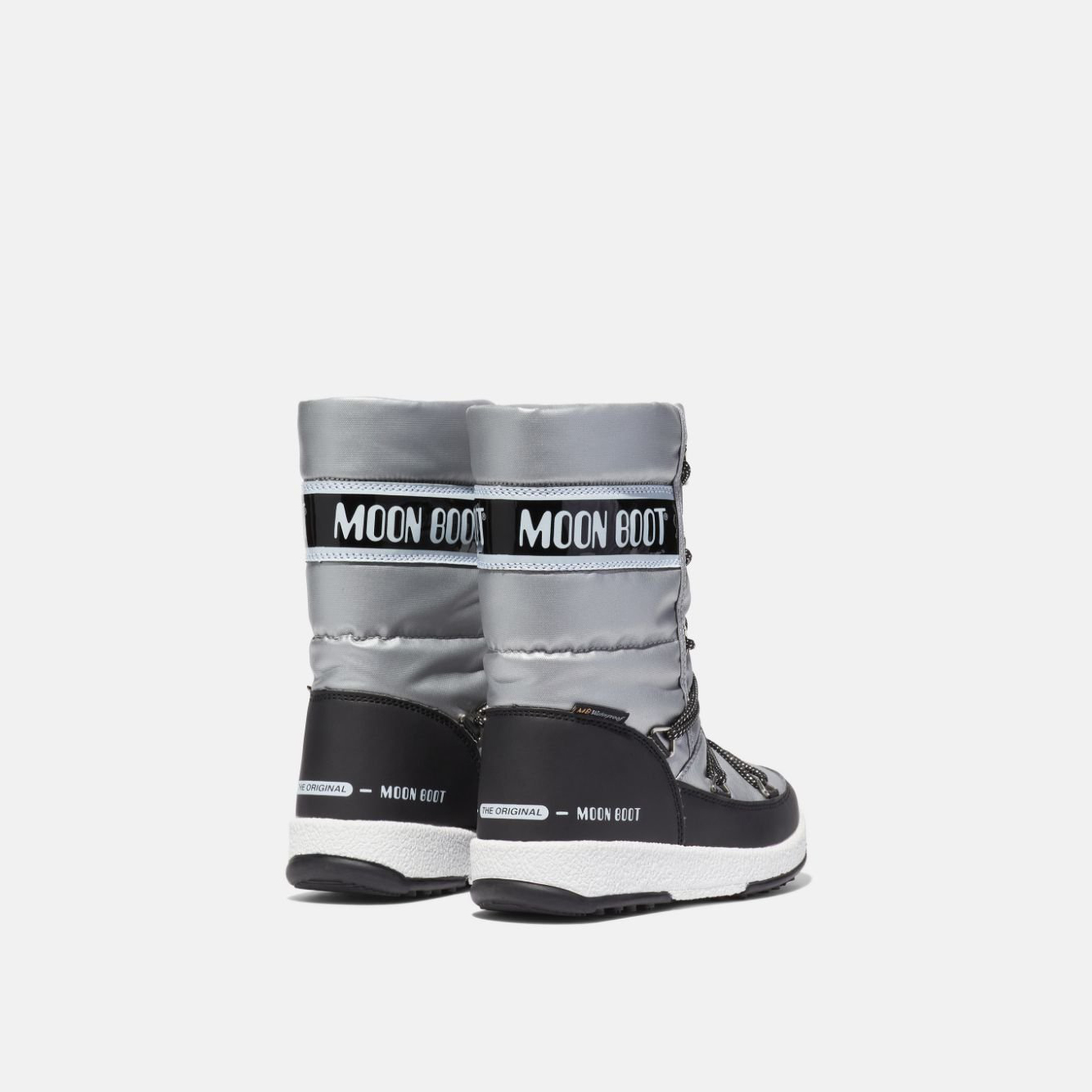 Moon Boot® Protecht Quilted Junior Vinterstøvler Barn Sølv NO-482973